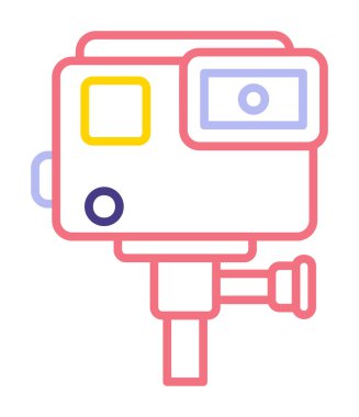 Eylem kamerası vektör illüstrasyonuName