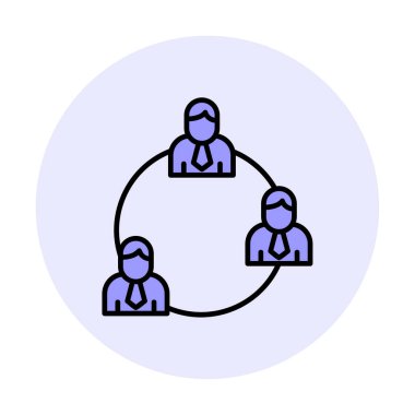 Takım iş web simgesi, vektör çizim