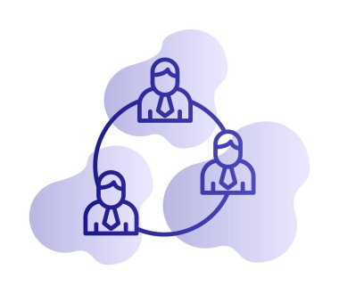 Takım iş web simgesi, vektör çizim