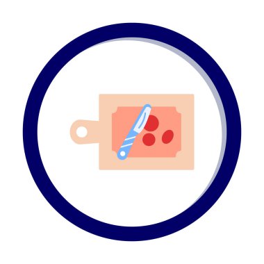 Kesme tahtası simgesi, vektör illüstrasyonu