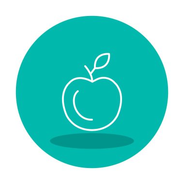 elma web simgesi, vektör çizim  