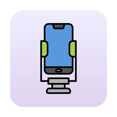 Vektör Smartphone Stand simgesi, basit vektör illüstrasyonu 