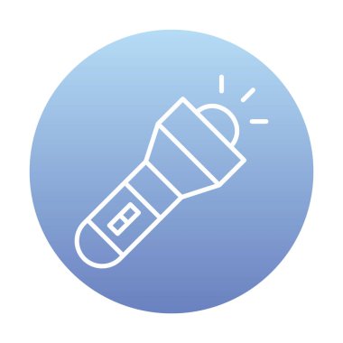 Seyahat fenerinin düz simgesi. Renkli vektör çizimi