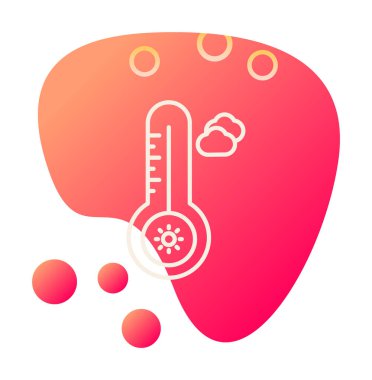 Sıcak Sıcaklık simgesine sahip termometre 