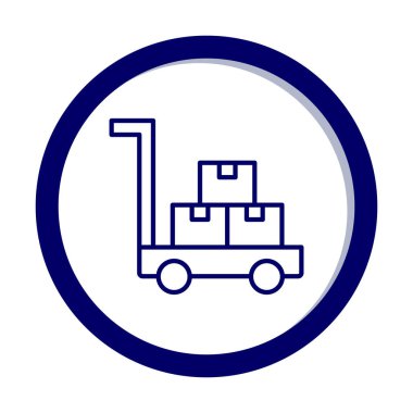 Trolley simgesi, vektör illüstrasyon tasarımı.