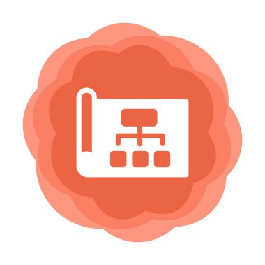 Haftalık İş Planlayıcı Web simgesi, vektör illüstrasyonu 