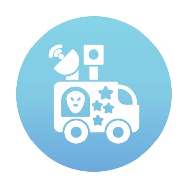  uzay aracı simgesi, vektör illüstrasyonu basit tasarım