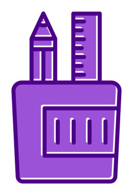 Kırtasiye web simgesi beyaz arkaplanda izole edildi