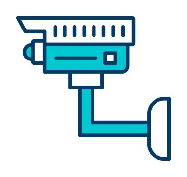 Basit bir CCTV kamera simgesi, vektör illüstrasyonu