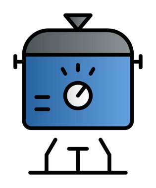 Yavaş Pişiren simge vektör çizimi