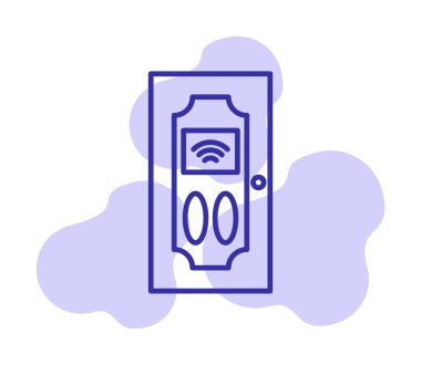 Akıllı Kapı simgesi vektör çizimi