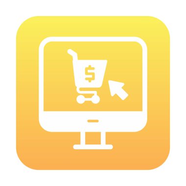 Projeniz için çevrimiçi alışveriş simgesi