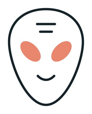 Sevimli uzaylı karakter Vektör illüstrasyonu