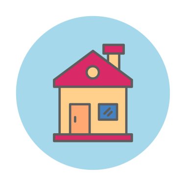 Ev. Web simgesi basit illüstrasyon