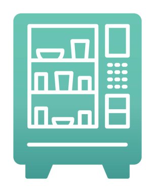 Otomat Web simgesi, vektör illüstrasyonu 