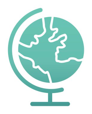 dünya simgesi, vektör illüstrasyonu basit tasarım