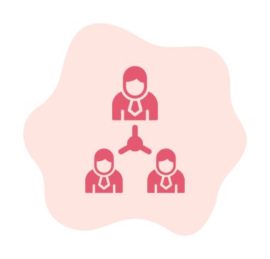 Basit düz yönetim simgesi vektör illüstrasyonu  