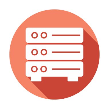 Sunucu simgesi tasarımı, vektör illüstrasyonu                