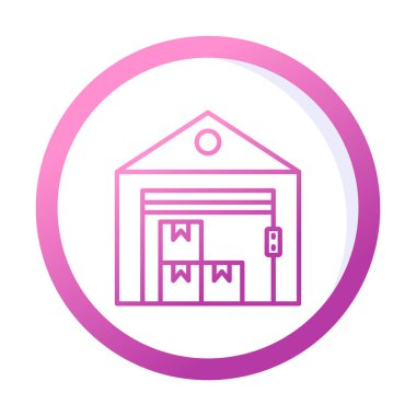 Web için depo vektör simgesinin basit illüstrasyonu