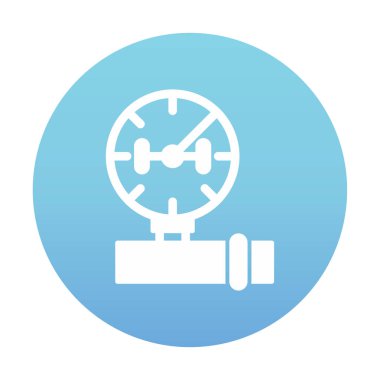 Düz vektör manometre simgesini ölç. Gaz basıncı. 