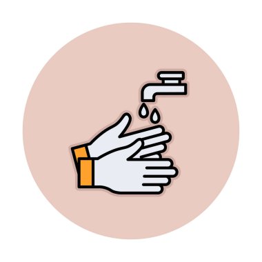 Elleri yıkama ikonu. özet çizimi