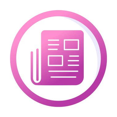 Haber kağıdı simgesi, vektör illüstrasyonu basit tasarım