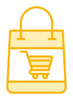 Basit Yük Torbası simgesi, vektör illüstrasyonu