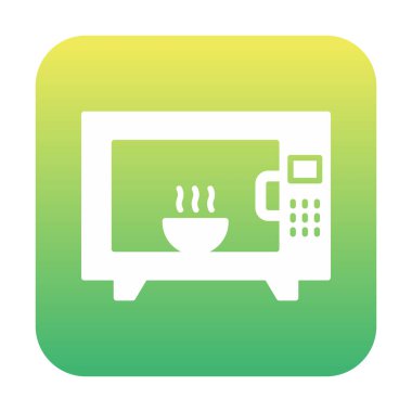 mikrodalga fırın ağı basit simge illüstrasyonu