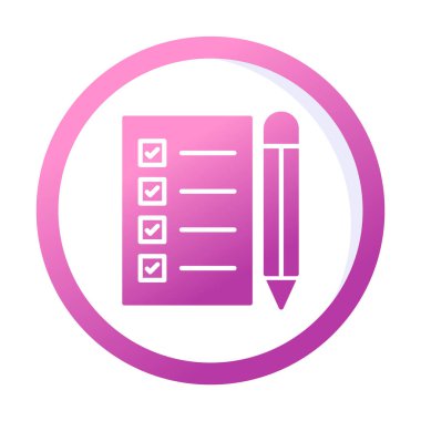 Not Defteri Yazma Web simgesi vektör çizimi