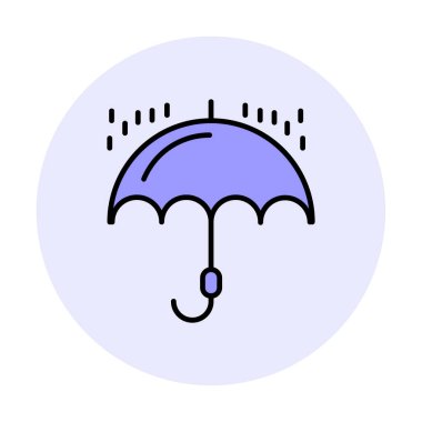 şemsiye simgesi vektör illüstrasyonu 