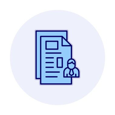 Beyaz arkaplanda istihdam ve iş özgeçmişi simgesi