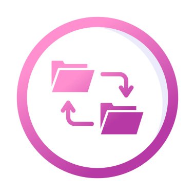 Basit Veri Aktarımı simgesi, vektör illüstrasyonu