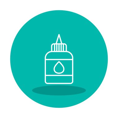 sıvı yapıştırıcı şişe ikonu vektör illüstrasyonu, yapıştırıcı logosu kavramı         