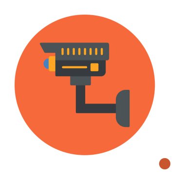 Basit bir CCTV kamera simgesi, vektör illüstrasyonu