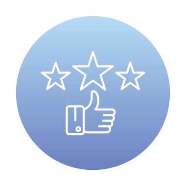 derecelendirme vektörü renk çizgisi simgesi 