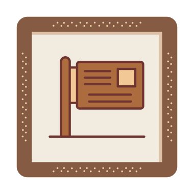 Reklam panosu. Web simgesi basit illüstrasyon