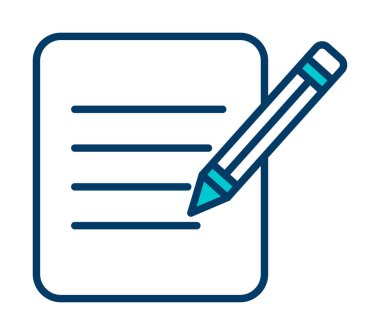 Kağıt Düzenleme. Web simgesi basit illüstrasyon