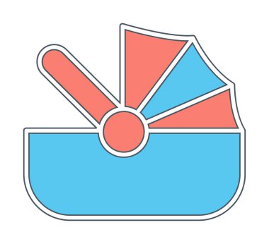 Bebek Araba Koltuğu ikonu. vektör illüstrasyonu