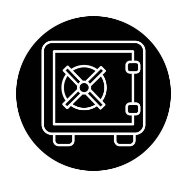 güvenli düz simge, vektör illüstrasyonu 