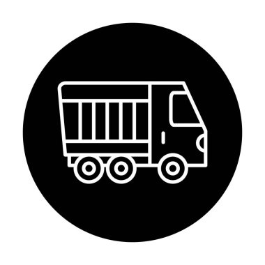 Web ve mobil uygulama tasarımınız için kamyon simgesi vektörü, kamyon logosu konsepti