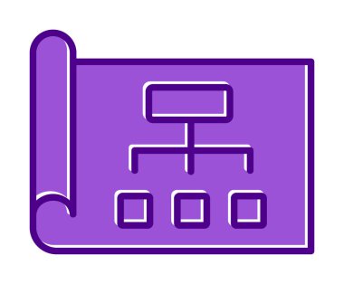 Haftalık İş Planlayıcı Web simgesi, vektör illüstrasyonu 