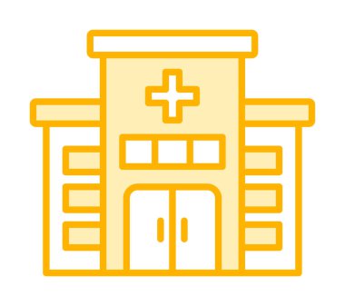 yaratıcı hastane inşa vektör çizimi