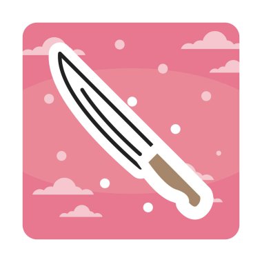 Basit ağ bıçağı düz vektör simgesi 