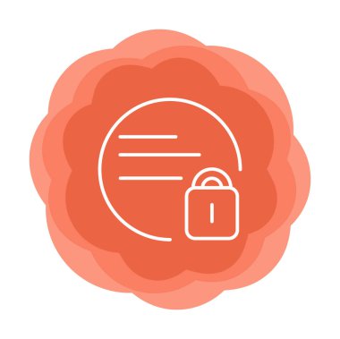 Asma kilit. Web simgesi basit illüstrasyon