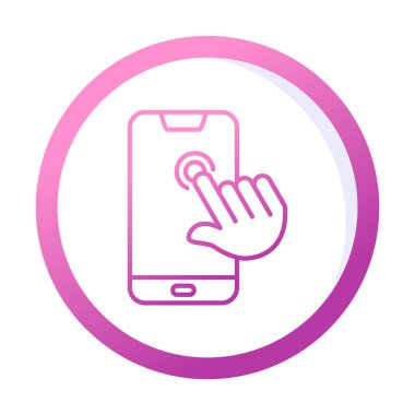 dokunmatik ekran simgesi, vektör illüstrasyonu 