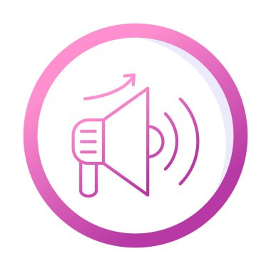 Basit Pazarlama Incerase simgesi, vektör illüstrasyonu