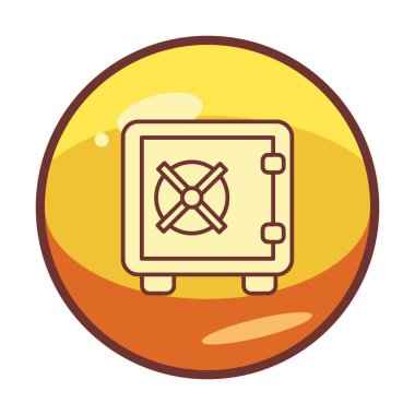 güvenli düz simge, vektör illüstrasyonu 