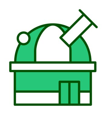 Uzay Gözlemevi simgesinin vektör çizimi                