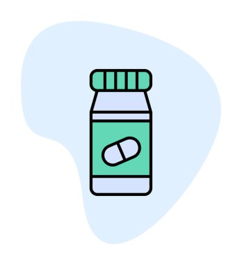 Hapları şişe simge vektör çizim