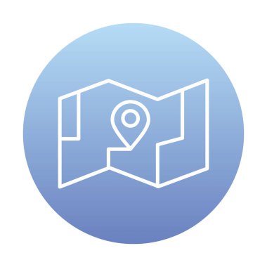 GPS konum vektörü simgesine sahip harita